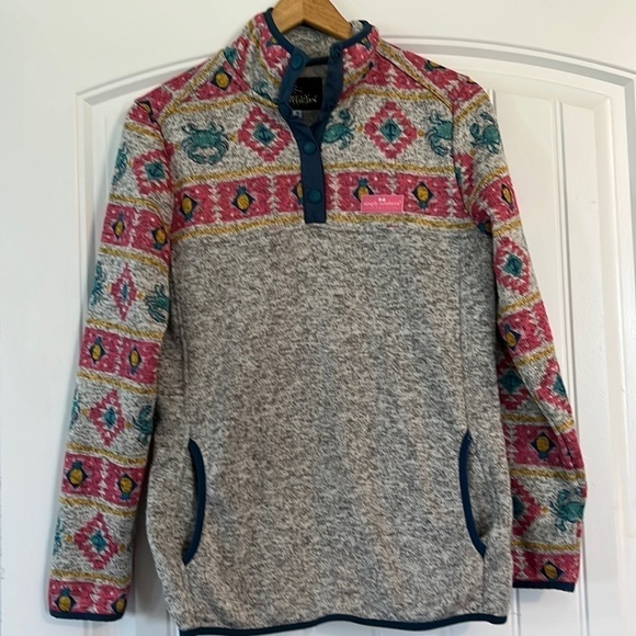 Simply Southern aztec crab 1/4 snap pullover better sweater Small - Picture 1 of 5